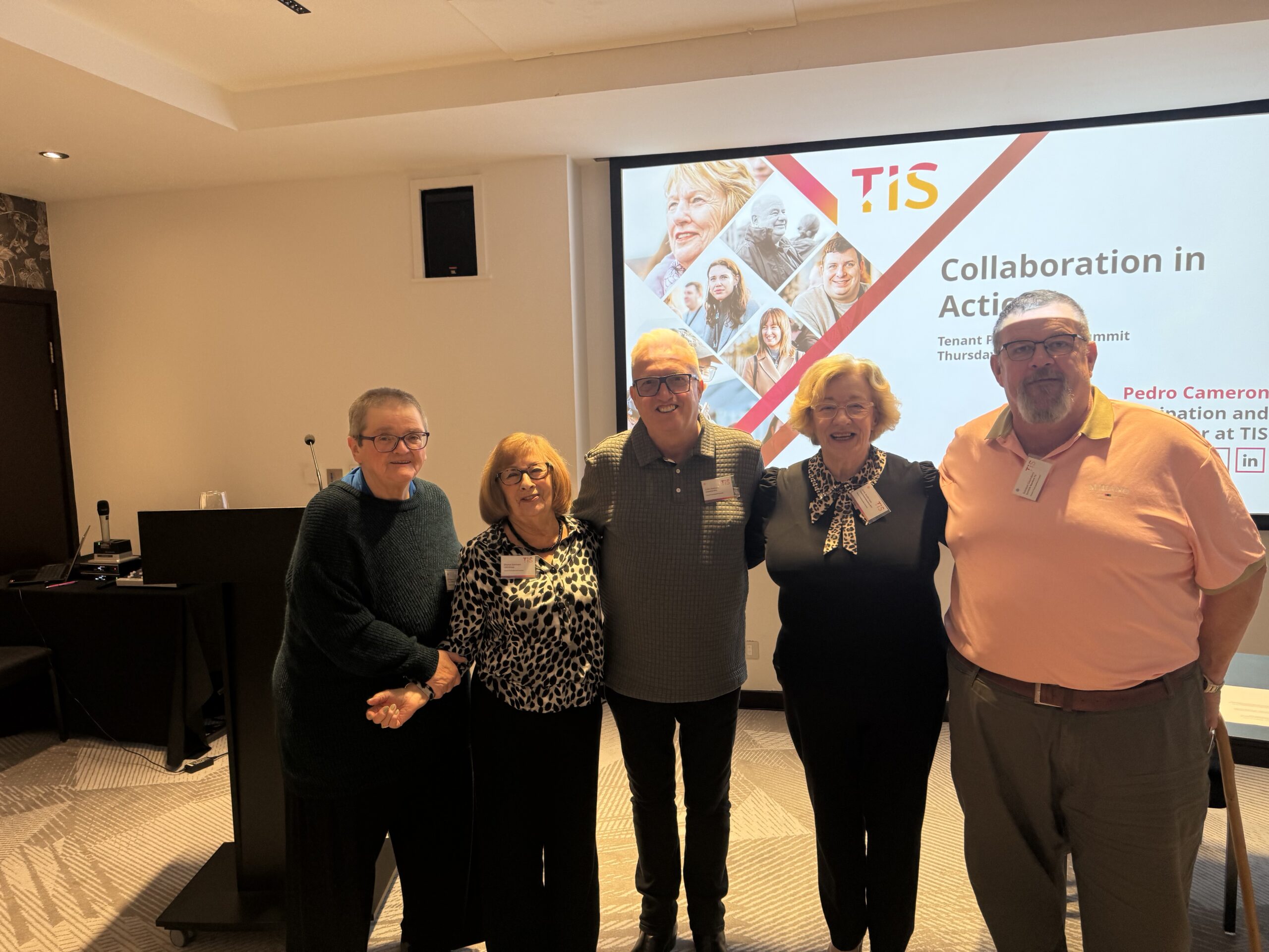 TTS Committee Members from left to right - Margaret Dymond, Shona Gorman, Colin Stewart, June Anderson, Gordon Saunders