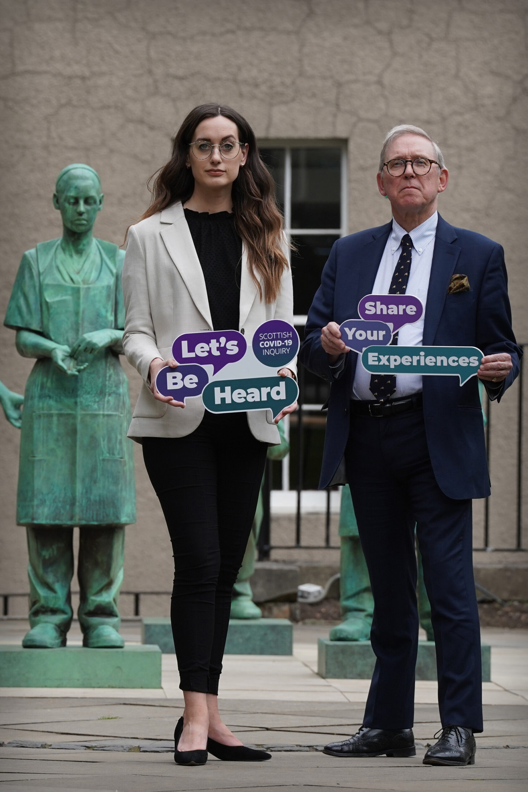 Lord Brailsford Chair of the Scottish COVID-19 Inquiry and Alexandra Anderson Head of Let’s Be Heard