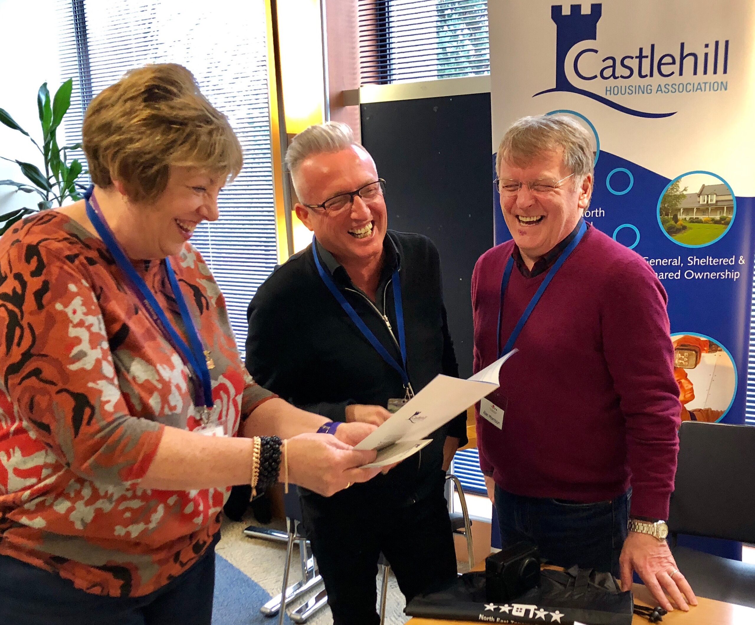 Photo of Carol, Colin & Alan laughing